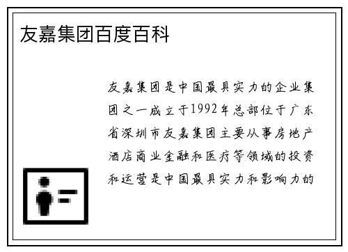 友嘉集团百度百科